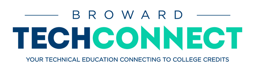 Broward TechConnect; subheading: Your Technical Education Connecting to College Credits