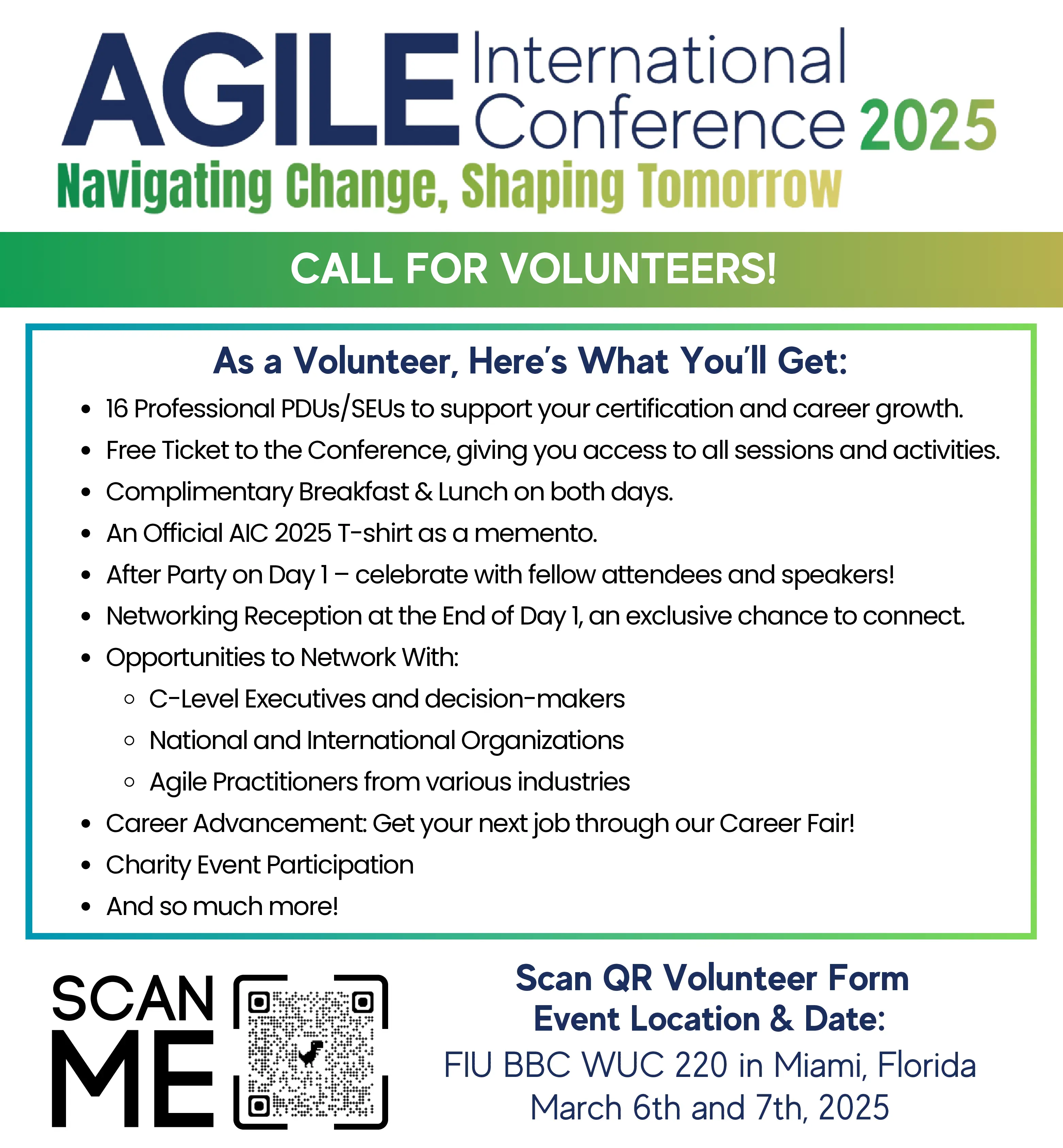 Agile Conference Volunteer Poster