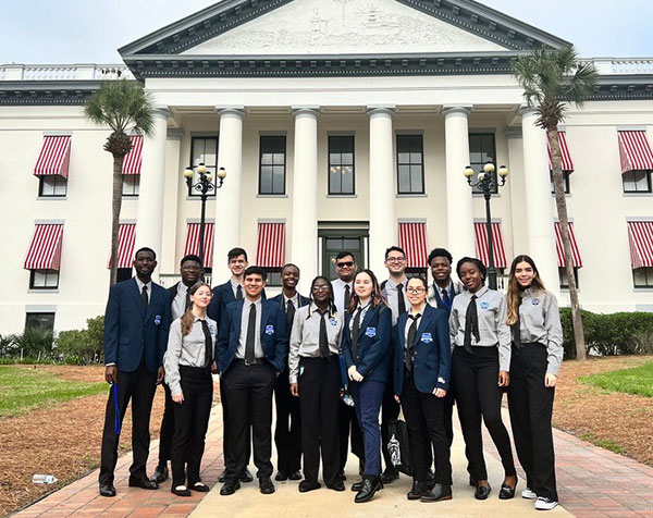 Seven Student Government Members Posing for a Group Photo