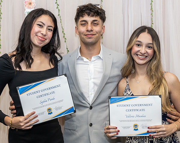 Three Student Government Members Posing for Photo